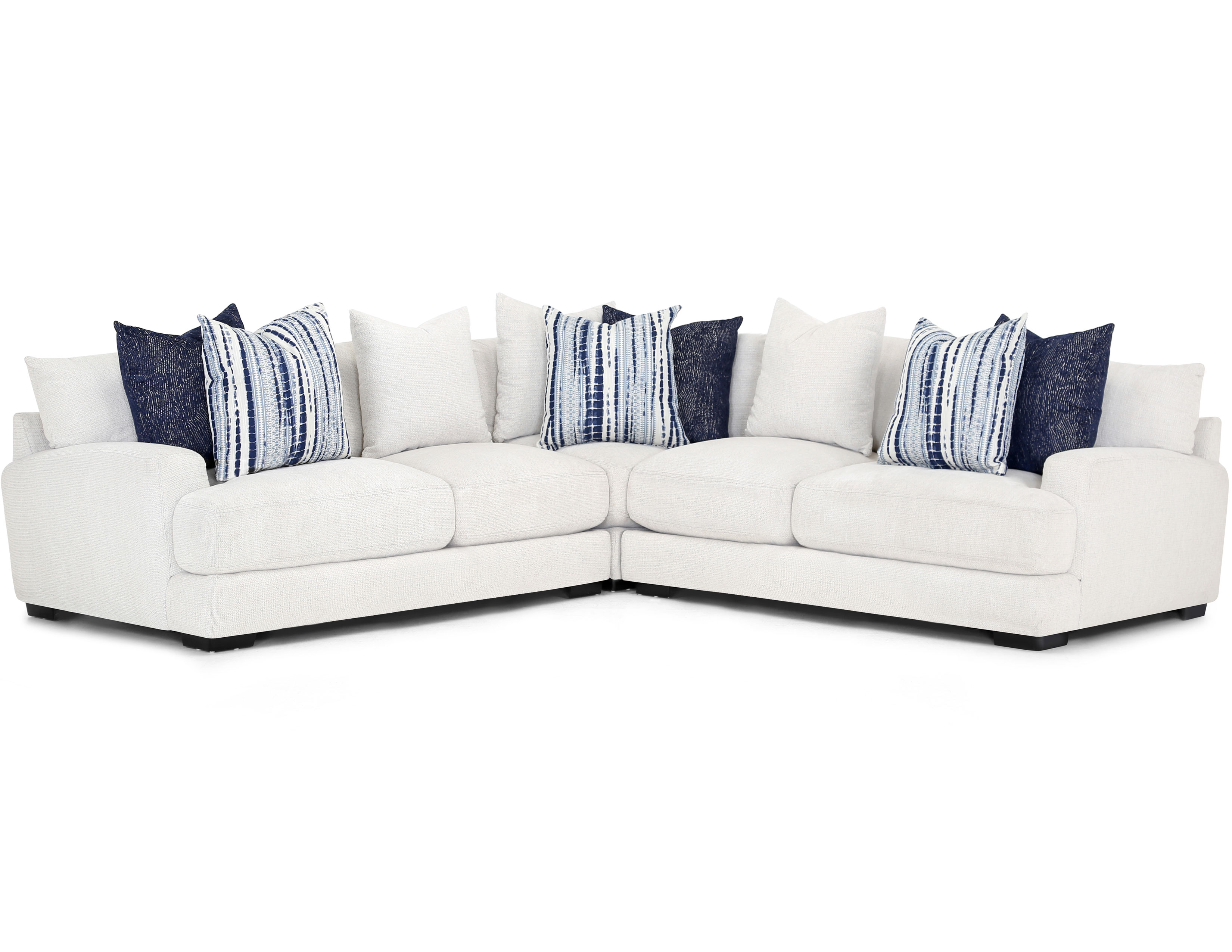 3 Pcs Sectional, Orlando Snow 390009 Louis Mohana Furniture, Bourg