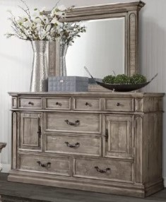 Madrid Resser Madrid Dresser And Mirror - Louis Mohana Furniture, Bourg Louisiana